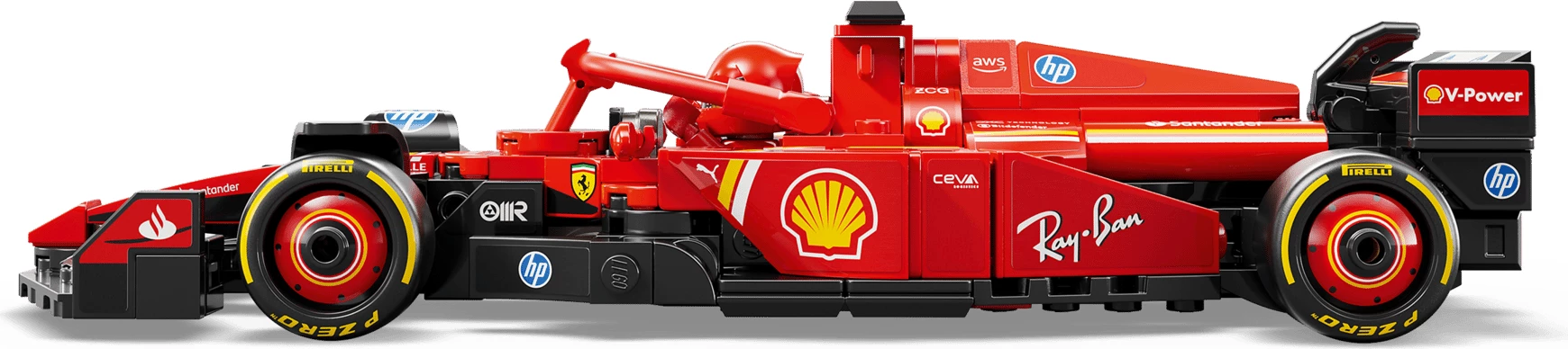 Set ndërtimi LEGO Speed Champions Ferrari SF-24 F1 Race Car 77242, 275 pjesë, e kuqe