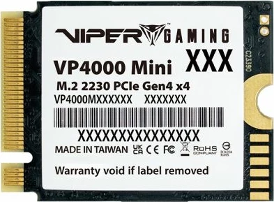 SSD M.2 2230 Patriot Viper VP4000 Mini 1TB PCIe Gen4 x4 NVMe, e zezë
