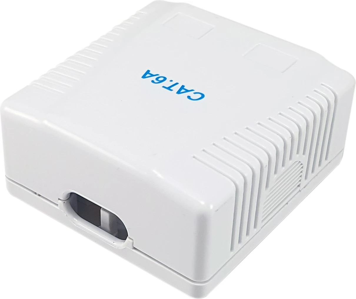 Kutijë sipërfaqësore 2-portshe Cat.6A Equip, RJ-45, e bardhë