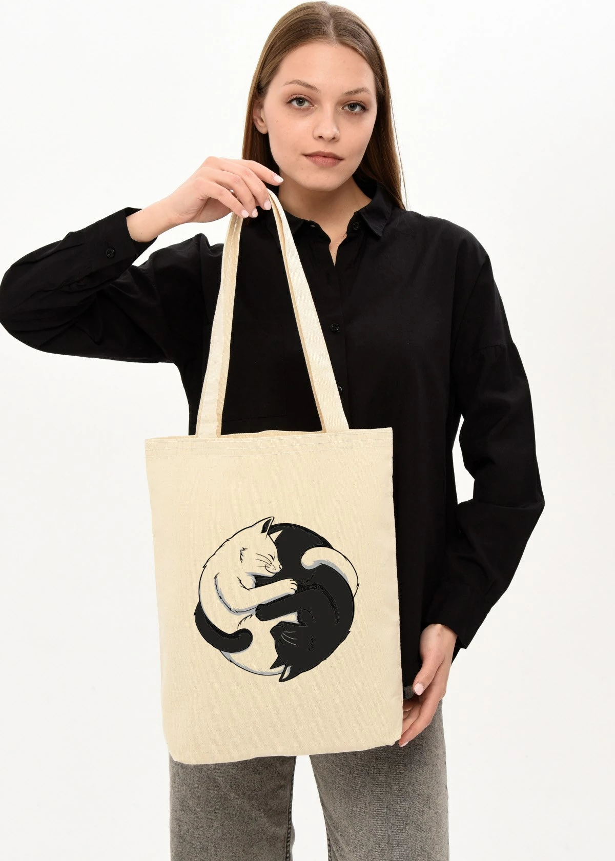 Çantë tote Zoozie Bags, krem, 1227