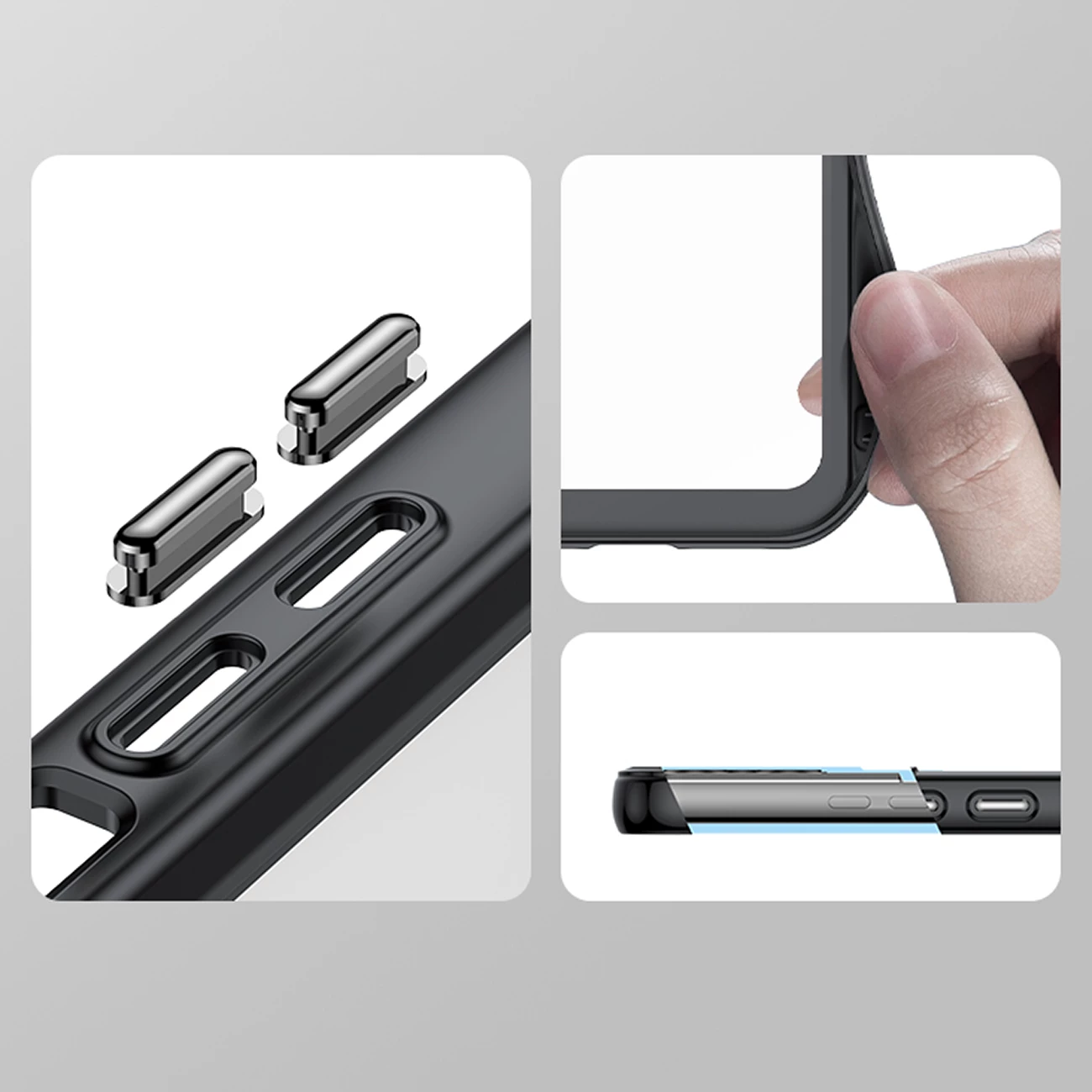 Mbështjellës Hurtel Outer Space Case për Samsung Galaxy S23+, i zi