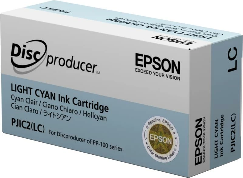 Kartushë boje, Epson, PJIC7 (C13S020689), 30 ml, për Discproducer PP-100 series, Light Cyan (LC)
