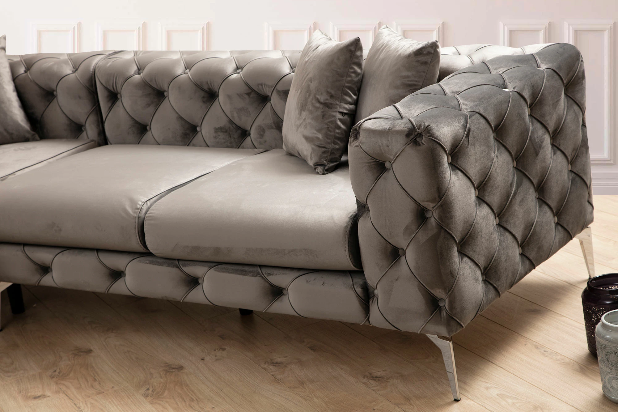 Këndare Como, ngjyrë antracit, Atelier del Sofa, kënd i djathtë