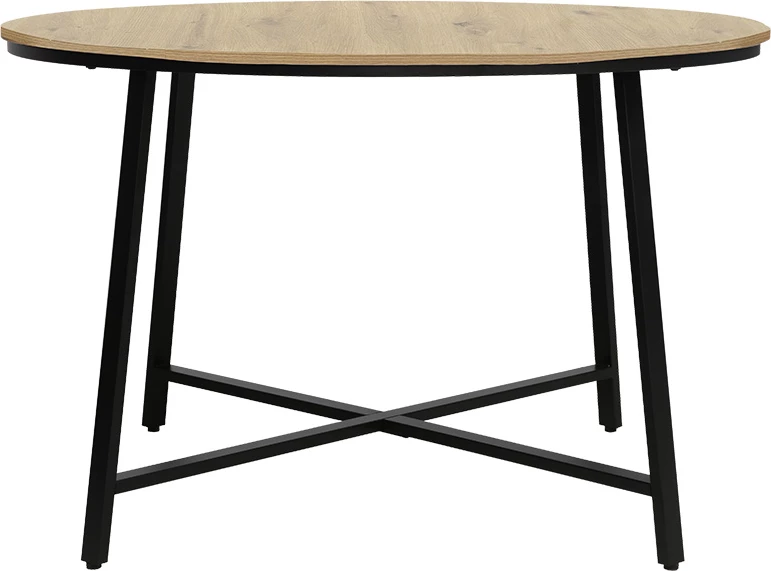 Tavolinë Gianno natyrale-këmbë e zezë D120x76cm