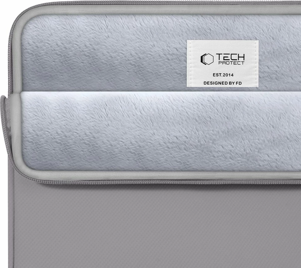 Mbështjellës laptopi Tech-Protect Sleeve 13-14", xhep përpara, zinxhir, gri, 1 copë