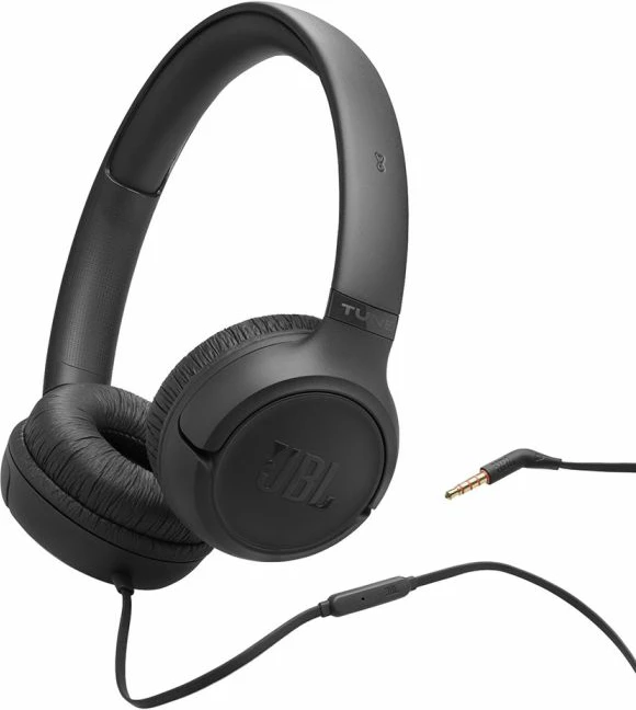Kufje JBL Tune 530, over-ear me kabëll AUX 3.5mm, me mikrofon, të palosshme, zi