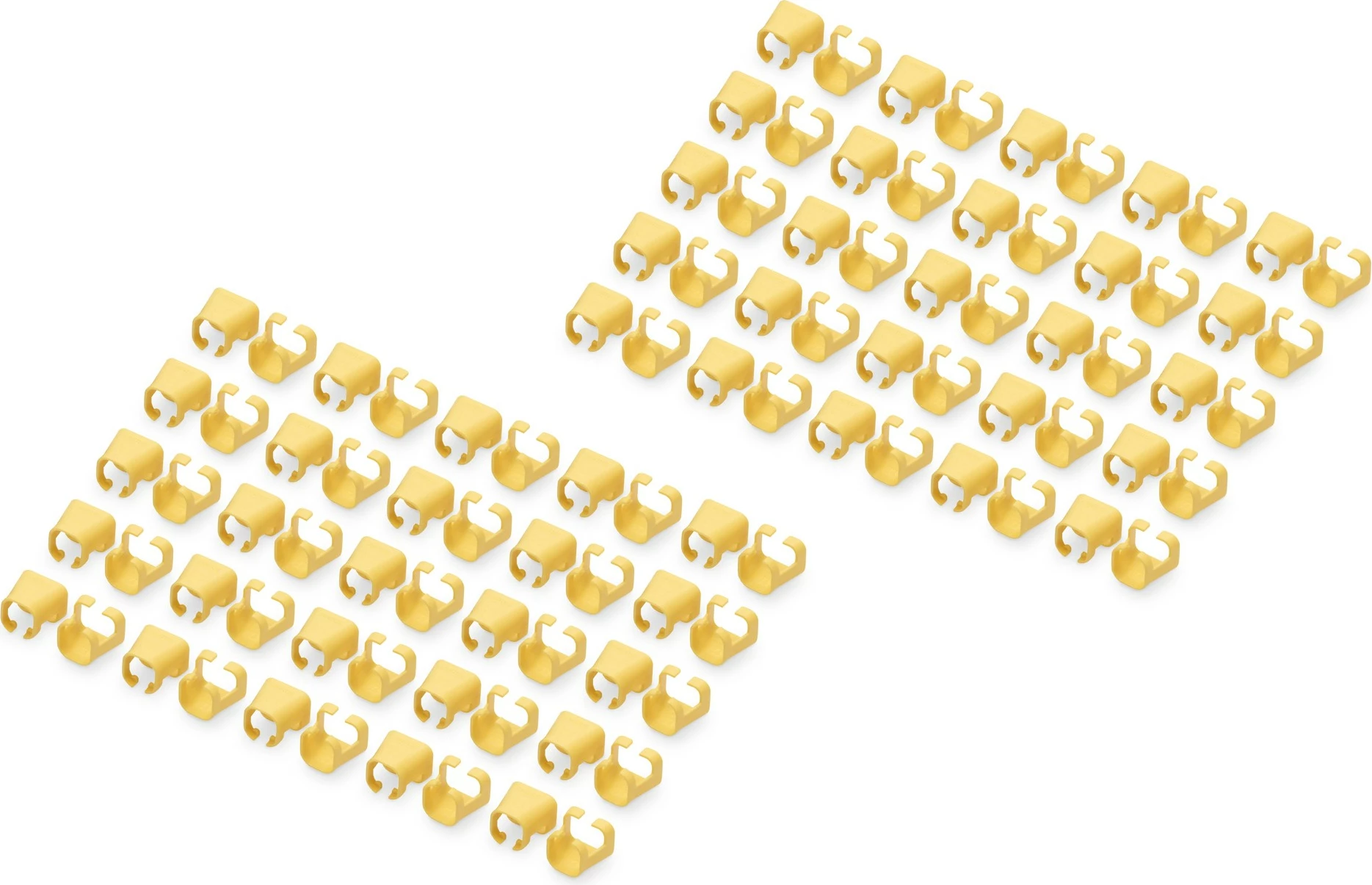 Klipë kabllo Digitus për RJ45, 100 copë, PVC, e verdhë