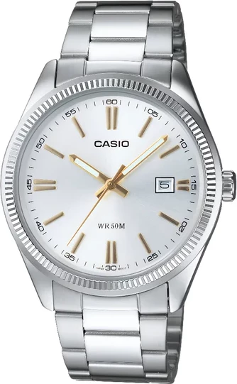 Orë dore Casio MTP-1302D-7A2V, e argjendtë/artë