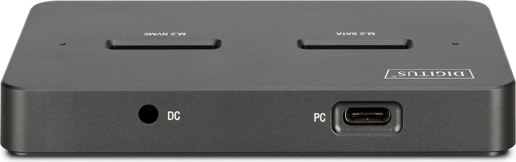 Docking station Digitus USB-C 3.2 Gen2, për M.2 NVMe/M.2 SATA SSD + lexues SD, 10Gbps, deri 4TB, e zezë