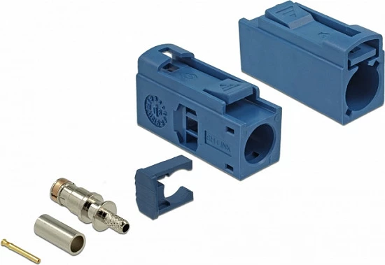 Konektor DeLOCK 89687 FAKRA C mashkull, kontakt i veshur me ar, 13.8 mm, blu