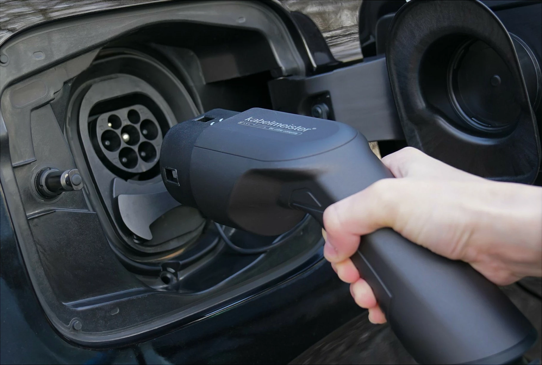 Kabllo karikimi për veturë elektrike Kabelmeister Mode 3, 3-fazore 32A 22kW 5m, e kaltër
