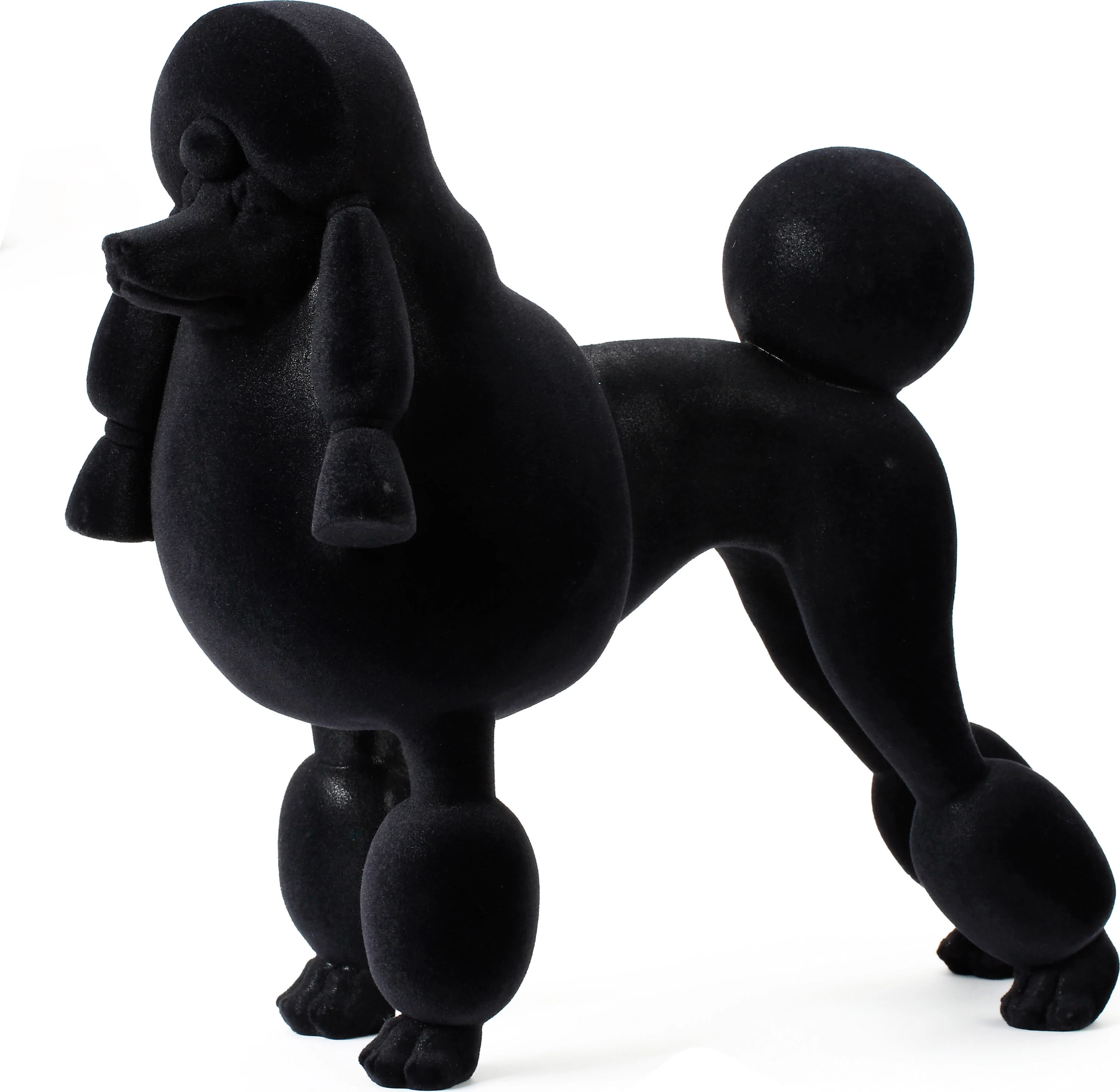 Dekorim qen Liza, polirezina, ngjyrë e zezë, 40x18x37cm