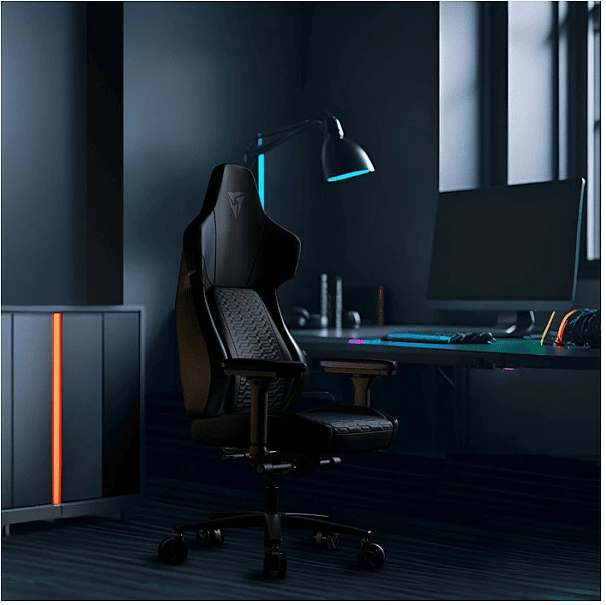 Karrige gaming ThunderX3 CORE-Racer, ergonomike, e zezë