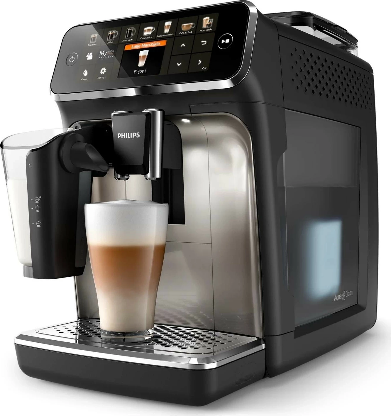 Aparat kafeje Philips 5400 EP5447/90, automatik, 275g, zi/kafe, e zezë