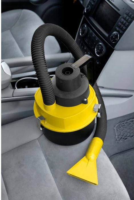 Fshesë me korrent 12V BRUNNER Vortix 0436020N 75W, thithje e thatë/e lagësht, e verdhë/zezë