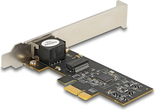 Kartelë rrjeti PCIe DeLOCK RTL8126, RJ45 5GbE, PCI Express x1, e brendshme, e zezë