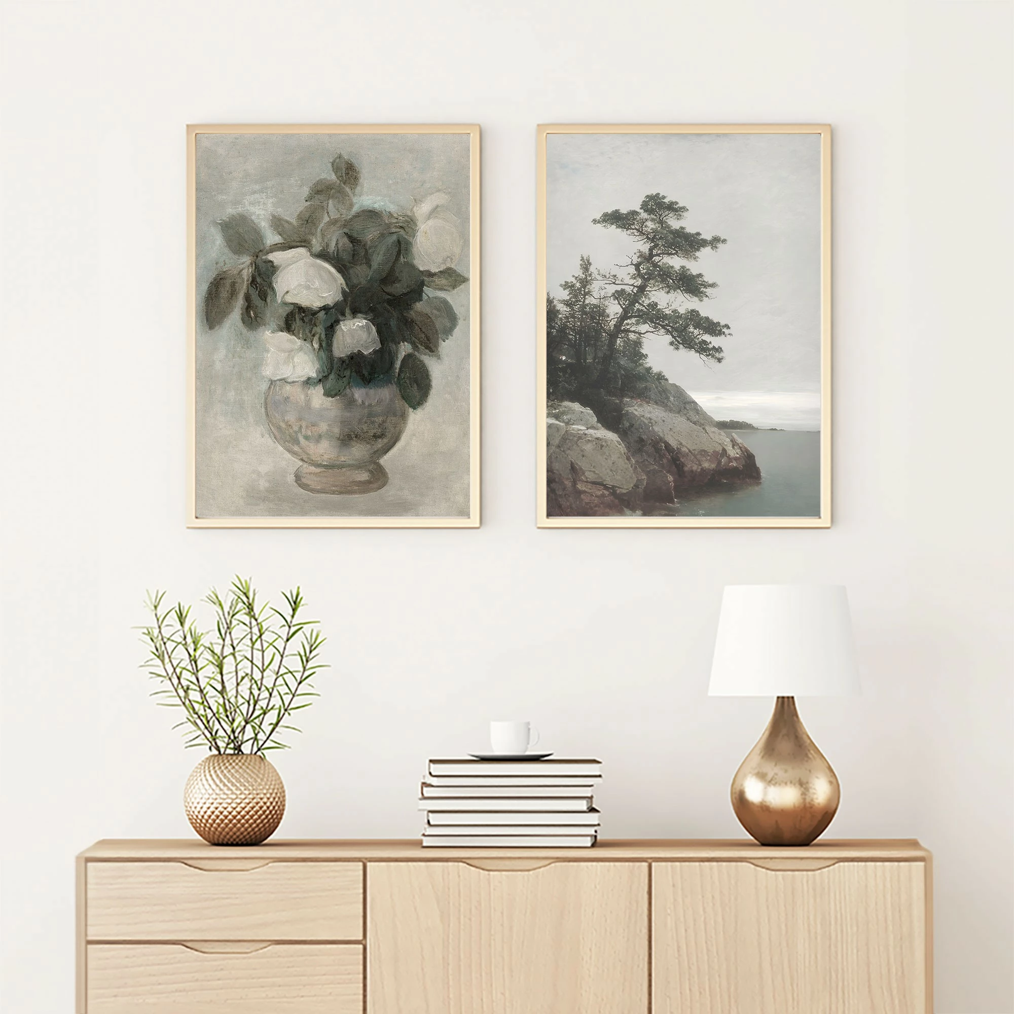 Pikturë dekorative me kornizë MDF (2 copë), Wallity, Huhu275, 20x30cm