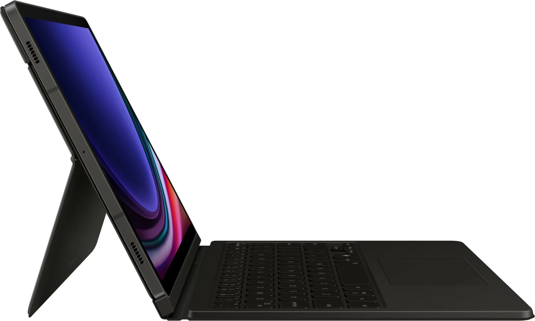 Mbështjellës tastierë Samsung EF-DX725, QWERTZ, Galaxy Tab S9, Galaxy Tab S9 FE, e zezë