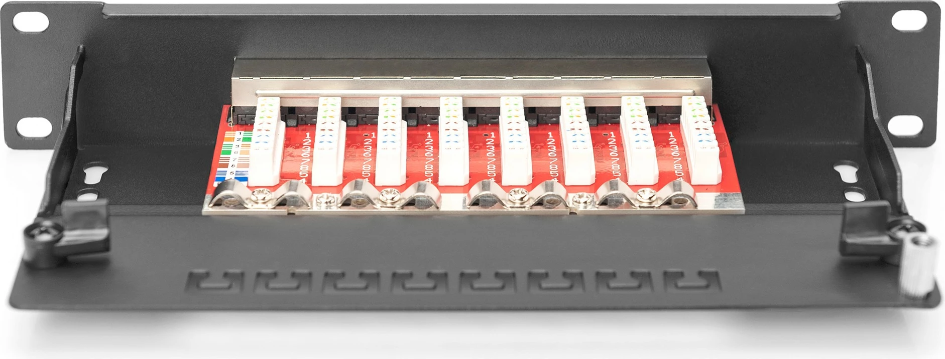 Patch panel Digitus CAT 6A, 8 porta, 1U, i zi