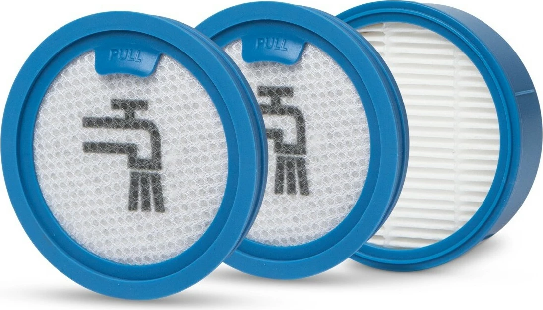 Set filterash AEG ASKW5, 3 copë, aksesor për fshesë me korrent, blu/bardhë