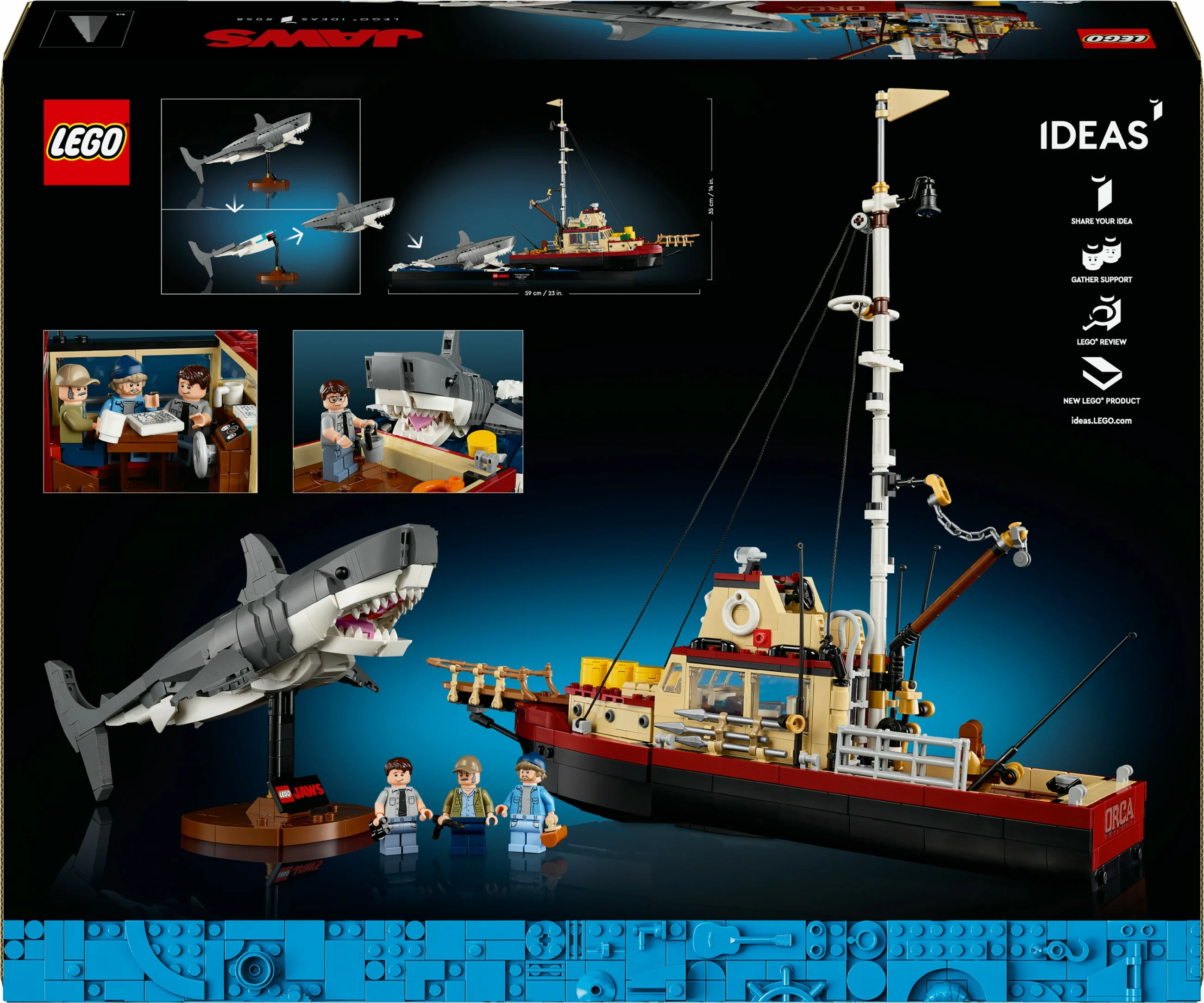 Set LEGO Ideas 21350 Jaws, 1497 copa