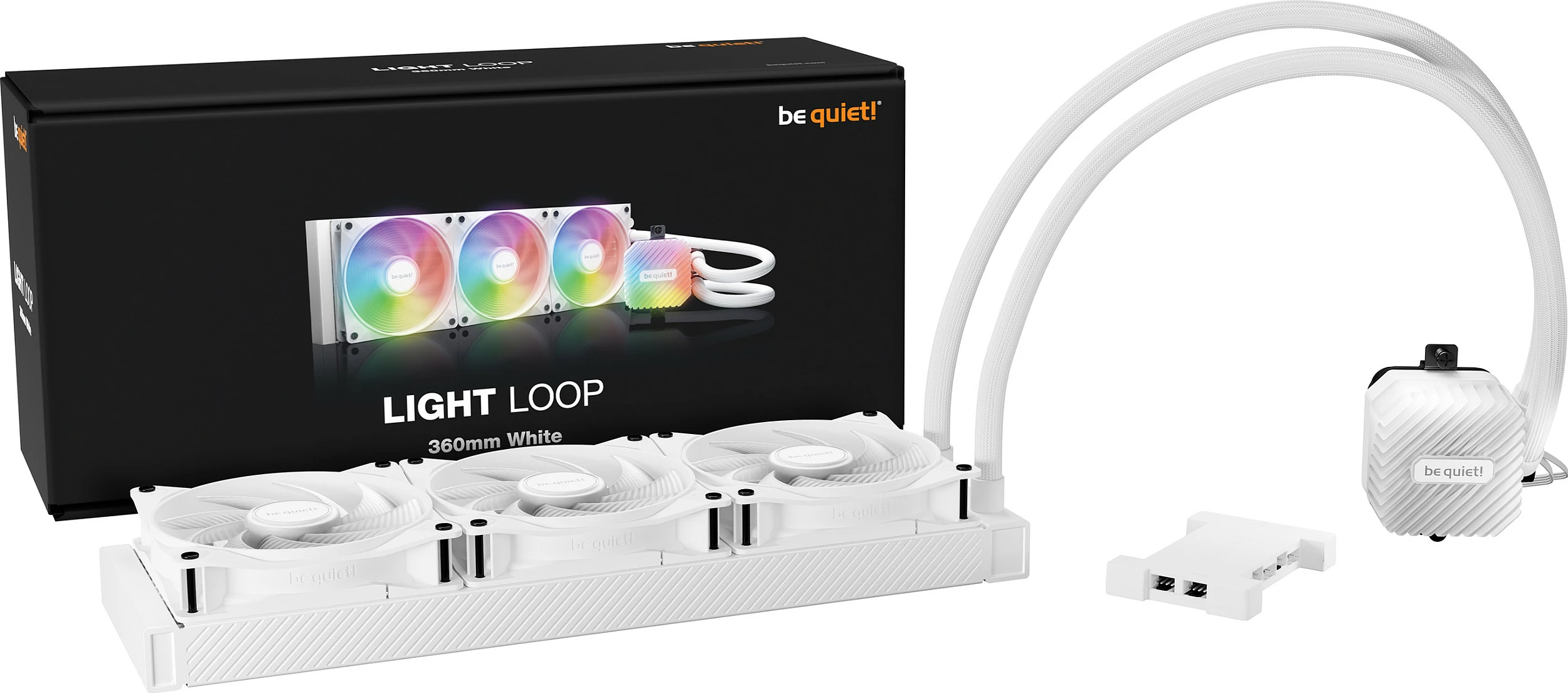 Kasë ujore be quiet! LIGHT LOOP 360mm ARGB, e bardhë
