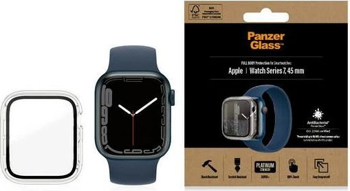 Mbështjellës PanzerGlass për Apple Watch 7/8, 45 mm, transparent