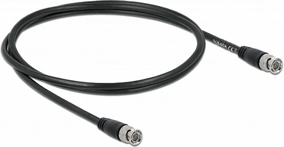 Kabllo BNC DeLOCK, BNC mashkull-në-mashkull, 1 m, 75 Ohm, e zezë