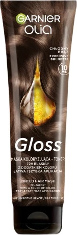 Maskë ngjyruese për flokë Garnier Olia Gloss Coloring Mask për femra kafe e ftohtë 150ml