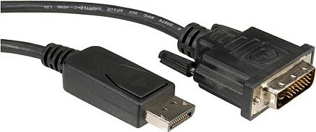 Kabllo DisplayPort ROLINE DP në DVI-D, 2 m, e zezë