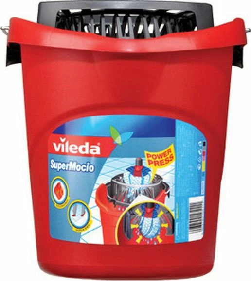 Kovë pastrimi Vileda Super 128767 10 L me shtrydhëse, e kuqe