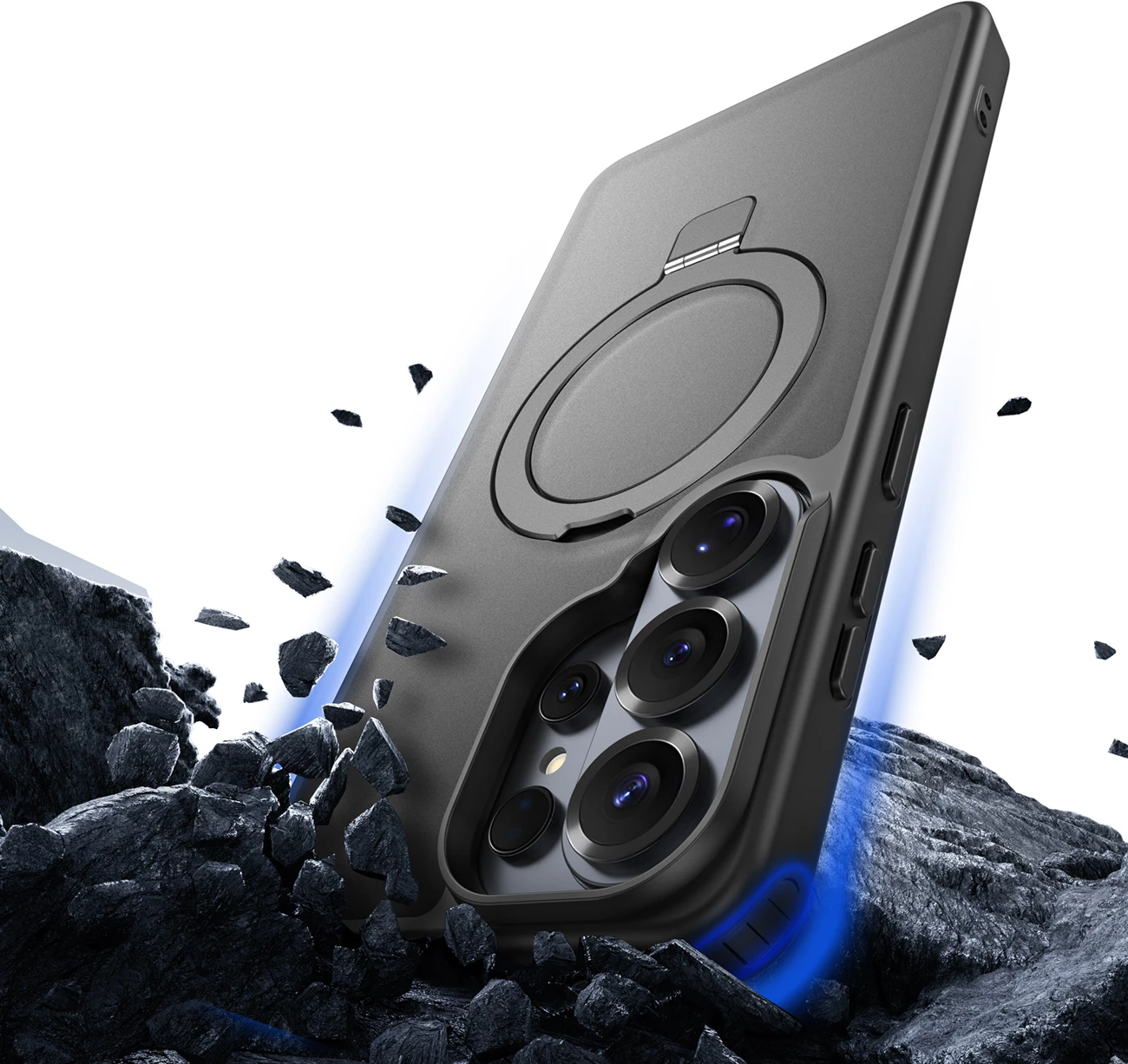 Mbështjellës Dux Ducis Yind për Samsung Galaxy S26 Ultra, MagSafe kompatibil, me stand, i zi