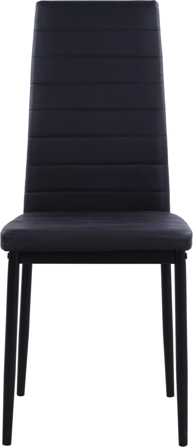 Karrige metalike Lady FH0037.12, kornizë metalike e zezë PU, set prej 4 copash, 40x48x95 cm