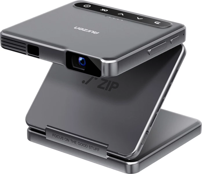 projektor portativ Aurzen Zip AU-PJ-ZP001M-USDG0, DLP, 720p, 100 ANSI lumens, bateri 5000 mAh, gri