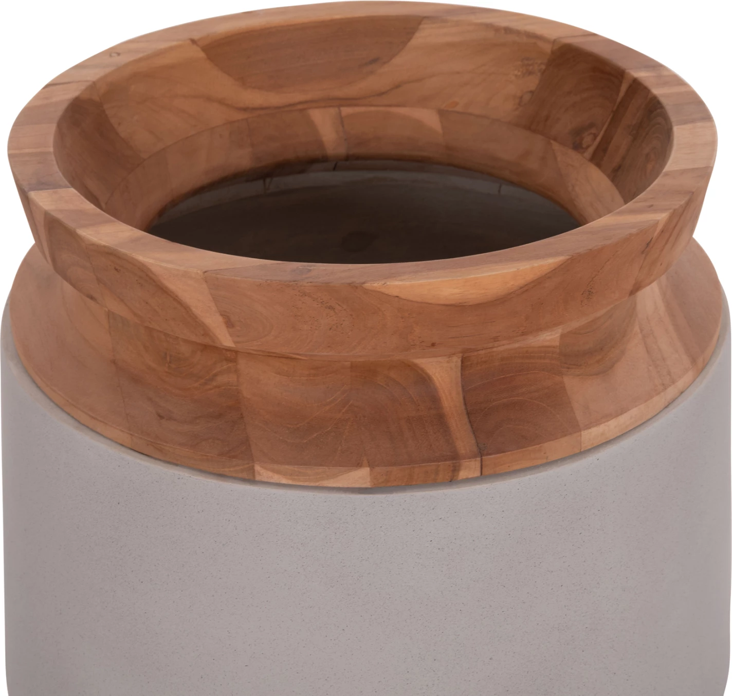 Vazo dekorative për dysheme LINTER, fibër-cement, ngjyrë gri, dru tik, FH4662.03L, 41x47cm