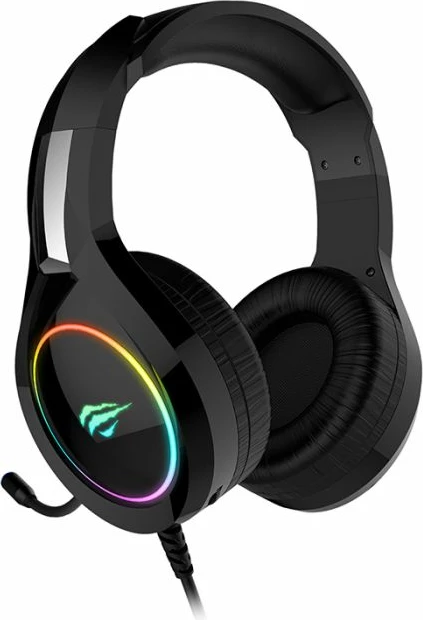 Kufje gaming HAVIT Gamenote HV-H2232d, RGB LED, mikrofon, 3D surround, 50mm, me kabllo 2.2m, të zeza