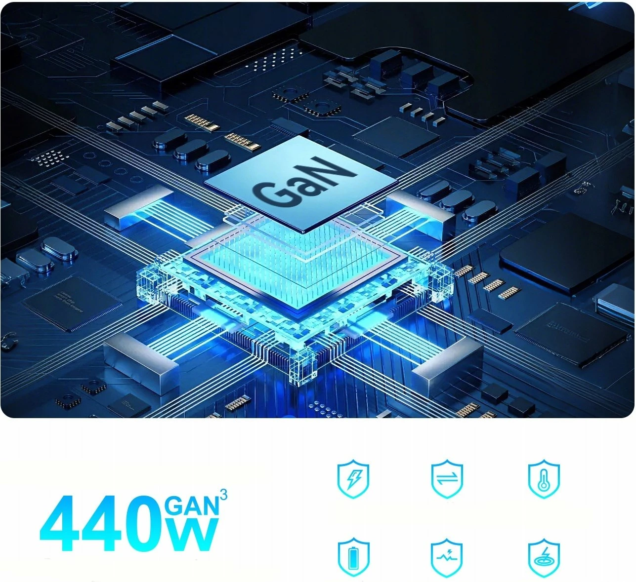 Stacion karikimi Wozinsky WSL-440 440W GaN QC3, i zi