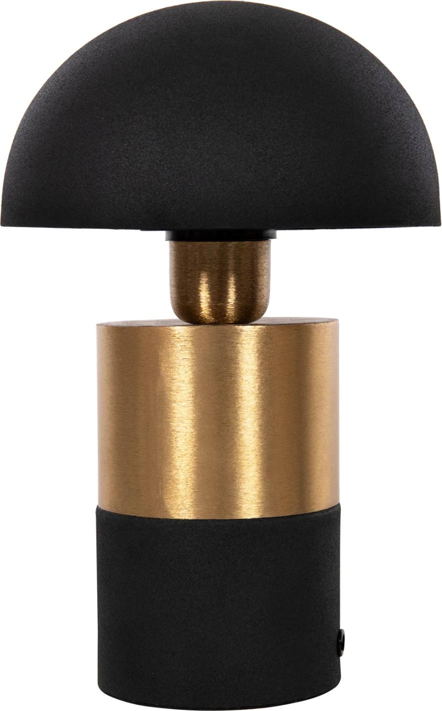 Llambë tavoline Pune FH4255.04 metalike në ngjyrë zi-ari Φ18x28Hcm