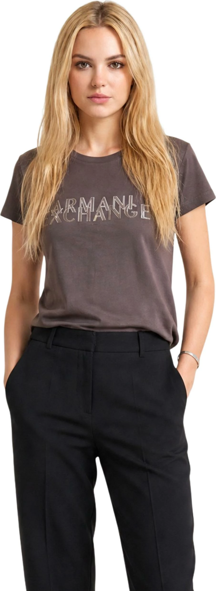 Maicë për femra Armani Exchange XW002957 AF10356, kafe