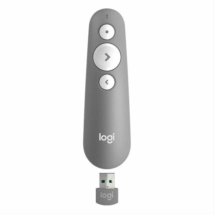 Telekomandë prezantimi Logitech R500s, wireless, red laser, USB receiver + Bluetooth, Mid Grey
