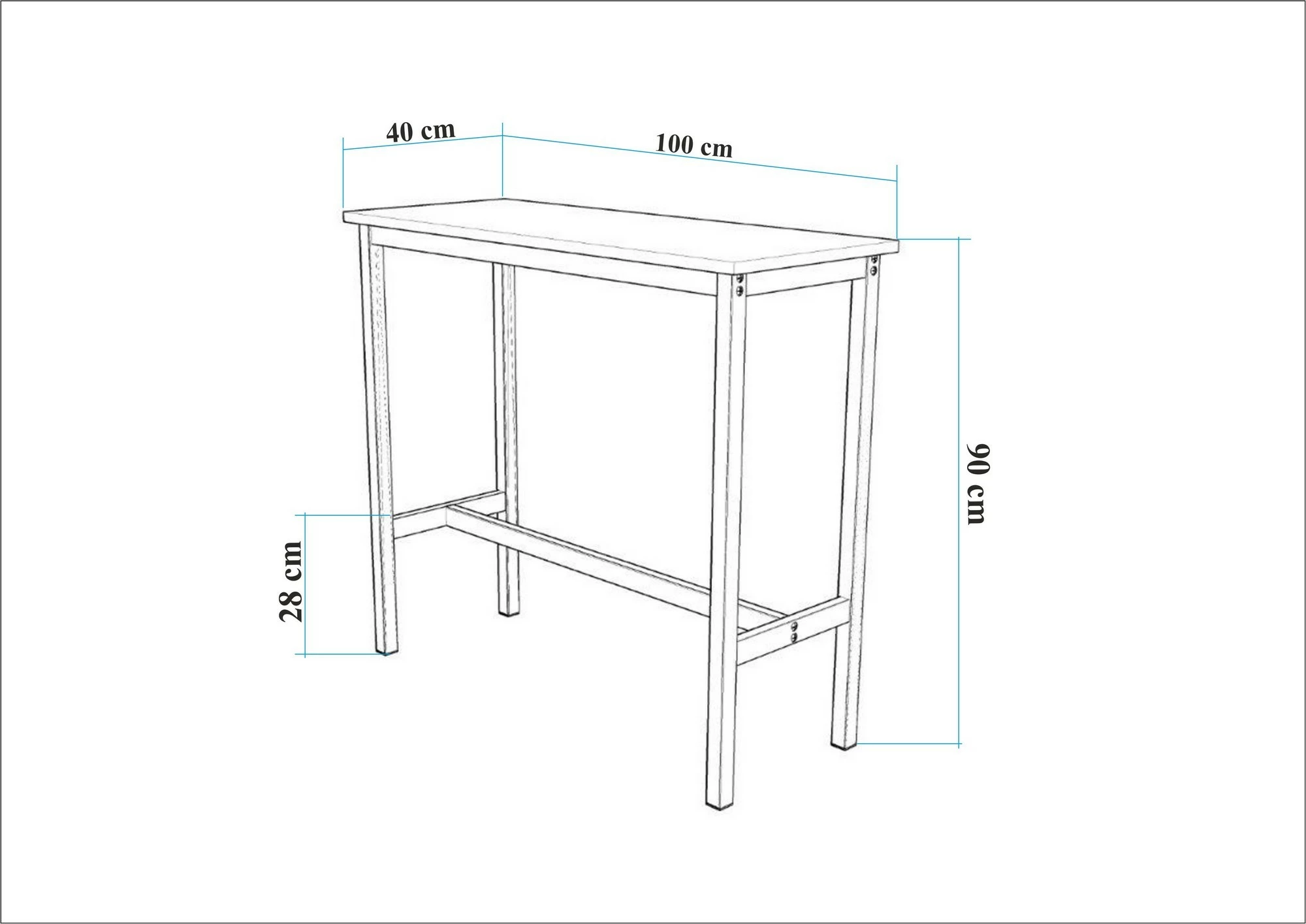 Set tavoline për bar me dy karrige, ngjyrë e bardhë, Hanah Home, Mola Set 100 - Karina