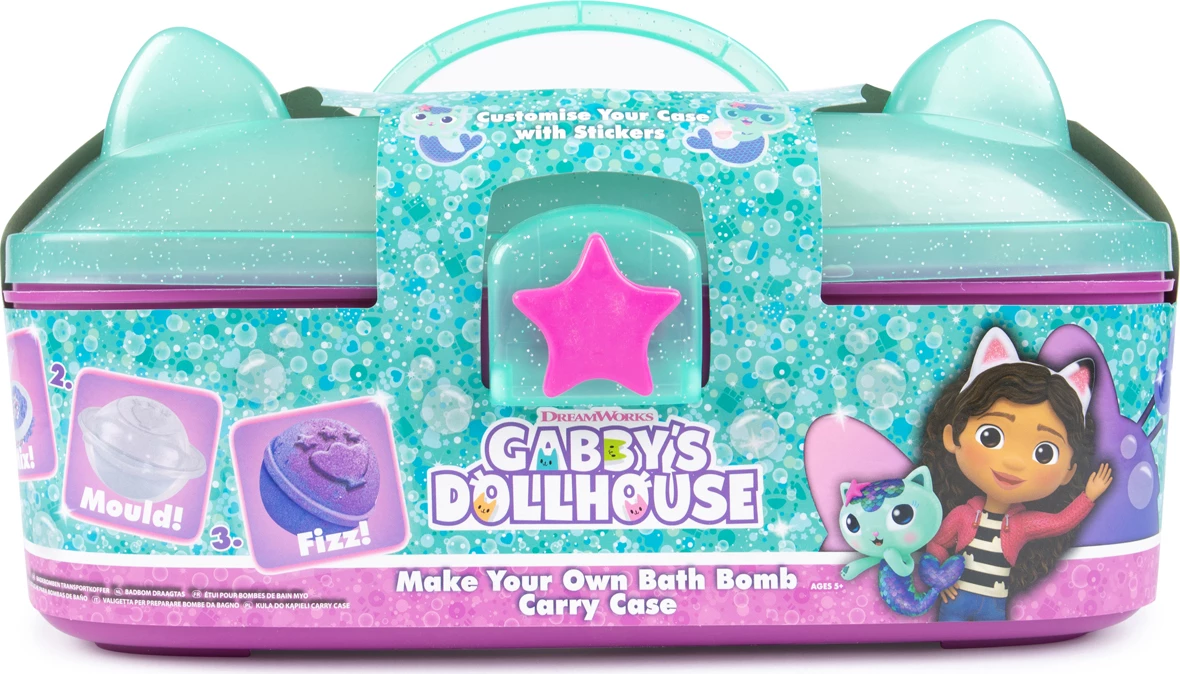Gabby's Dollhouse Make Your Own Bath Bomb Carry Case Set
