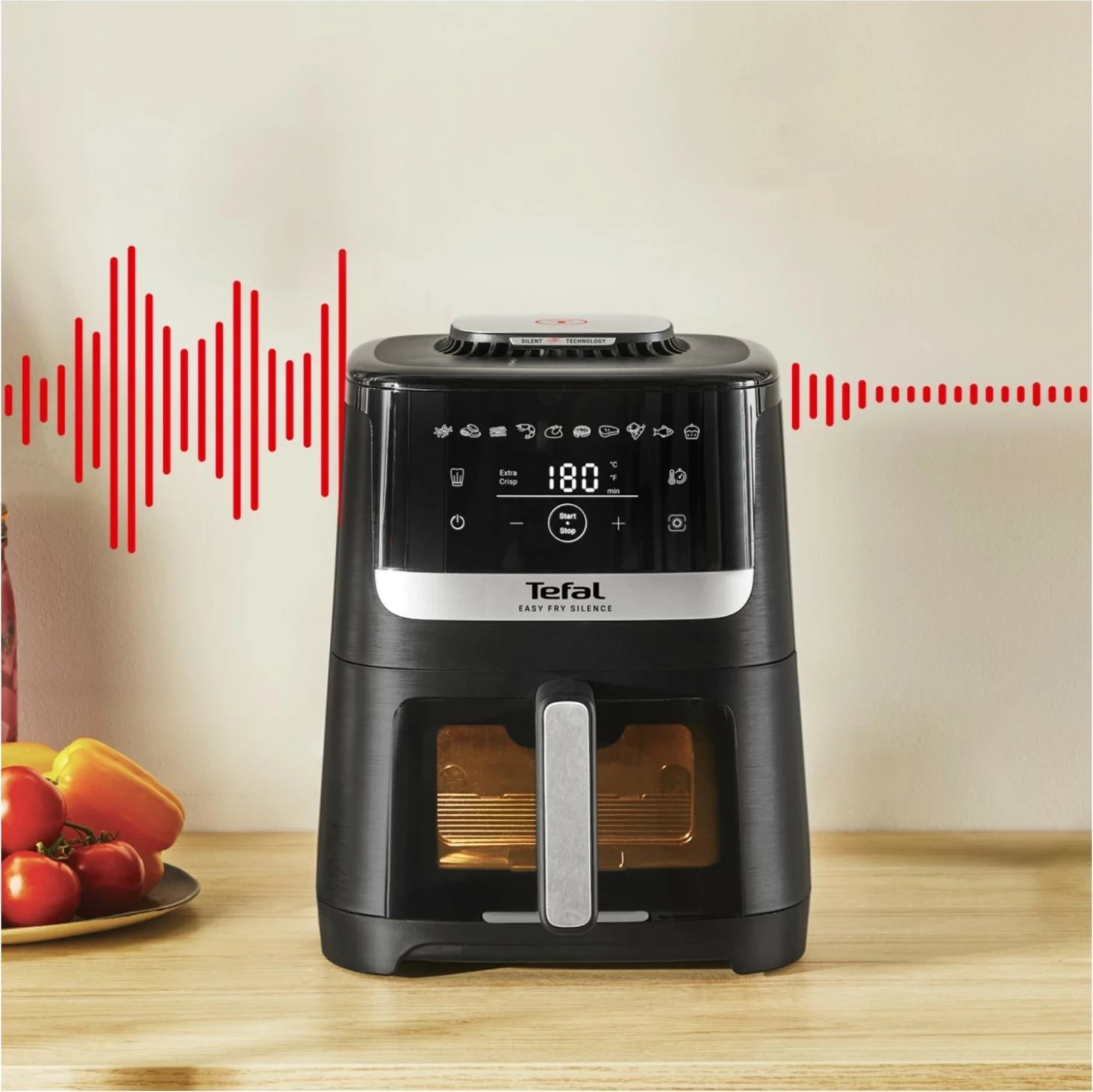 Fryer Tefal Easy Fry Silence EY5568E0 5L e zezë