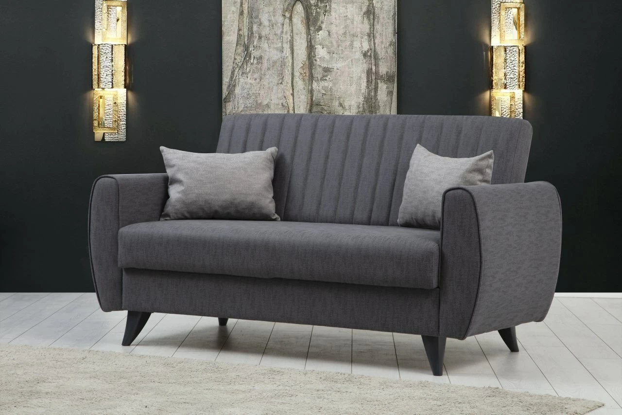 Divan-krevat dy vendësh Atelier del Sofa, ngjyrë gri e errët