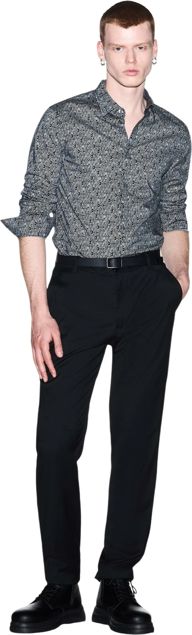 Këmishë për meshkuj Armani Exchange XM000625 AF13184, e zezë/bardhë [Madhësia: XL]