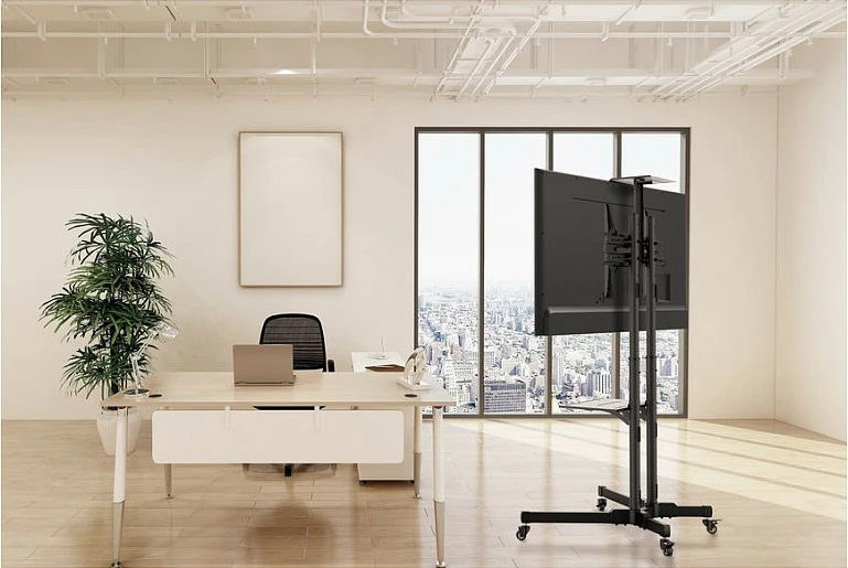 Karrocë TV EQUIP 650603, 37-70", VESA 200x200-600x400, 50 kg, me rrota, e zezë