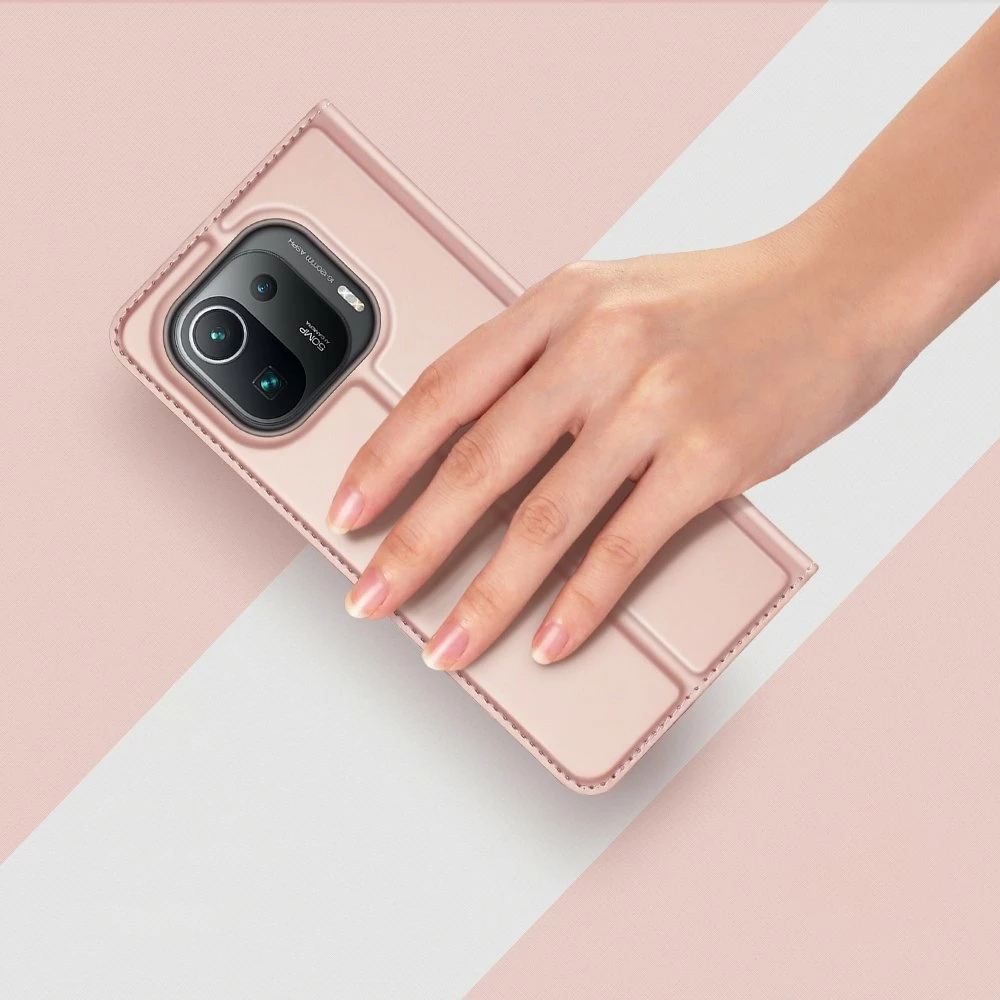Mbështjellës Dux Ducis Skin Pro Bookcase për Xiaomi Mi 11 Pro, rozë