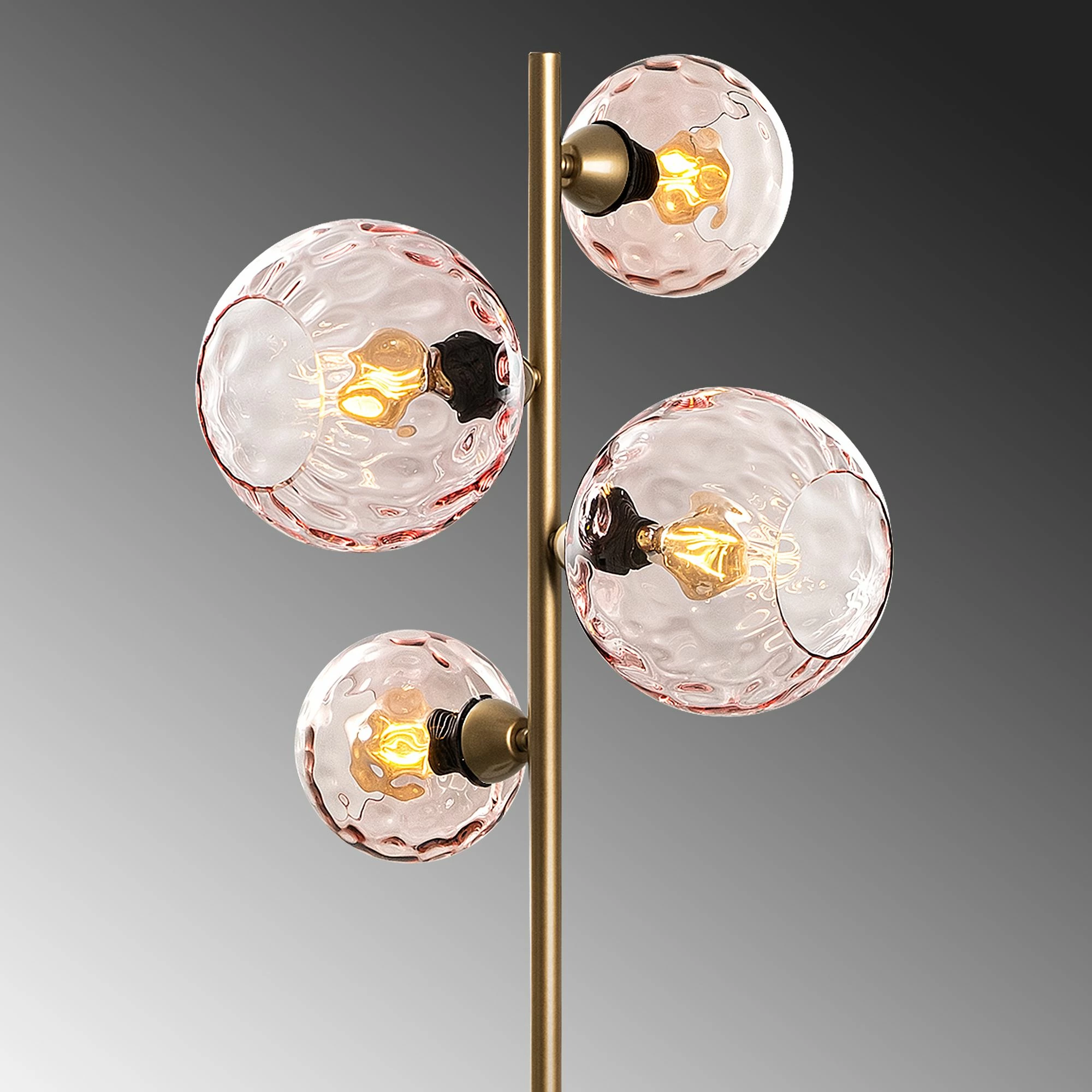 Llambë dyshemeje Opviq, rozë dhe ari, Benek - 20 - 15 - 14523, 35x35x165 cm