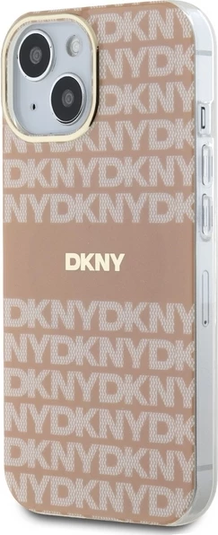 Mbështjellës DKNY IML Mono & Stripe MagSafe për iPhone 15/14/13, Rozë