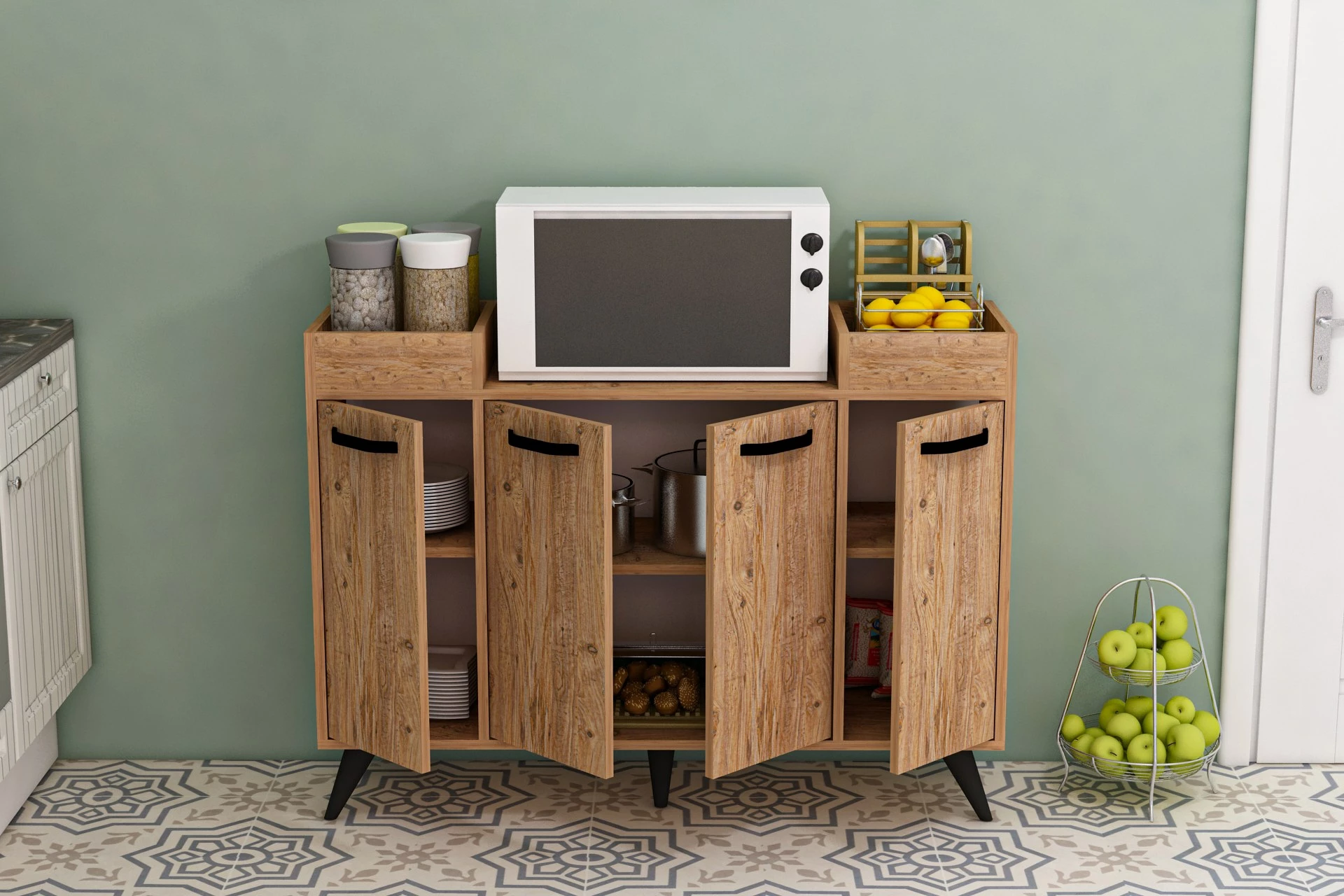 Dollap multifunksional, ngjyrë Atlantic Pine, Hanah Home Visar